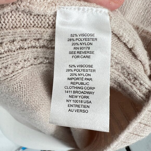 T Tahari Open Front Cardigan Sweater With Wide Sleeves Beige Size Small - Picture 10 of 12